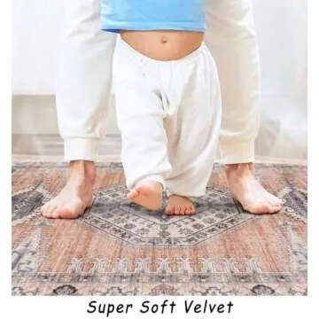 Vivorug Washable 8x10 Area Rug Ultra Soft Non-Slip