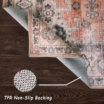 Vivorug Washable 8x10 Area Rug Ultra Soft Non-Slip