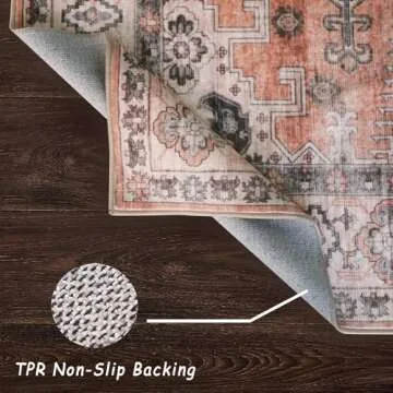 Vivorug Washable 8x10 Area Rug Ultra Soft Non-Slip