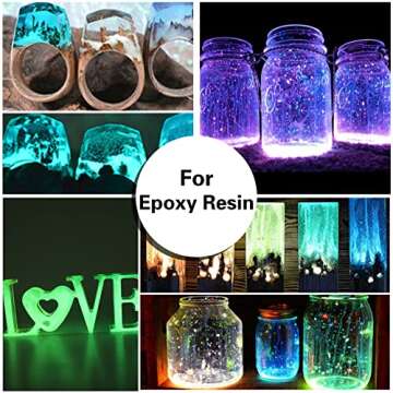 HXDZFX Glow in The Dark Pigment Powder UV Powder(Set of 12 Packs 0.4oz Each) Safe Non-Toxic for Slime,Nails,Epoxy Resin,Acrylic Paint,Halloween,Acrylic Paint,Fine Art and DIY Crafts