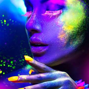 HXDZFX Glow in The Dark Pigment Powder UV Powder(Set of 12 Packs 0.4oz Each) Safe Non-Toxic for Slime,Nails,Epoxy Resin,Acrylic Paint,Halloween,Acrylic Paint,Fine Art and DIY Crafts