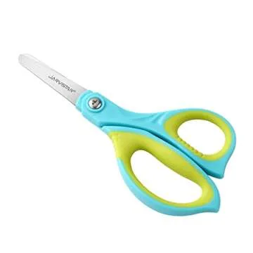 JARVISTAR 4 Pack Blunt Kids Scissors: 5.5” Small Safety Stainless Steel Blades with Cover for School Children Students Teachers Classroom Crafting