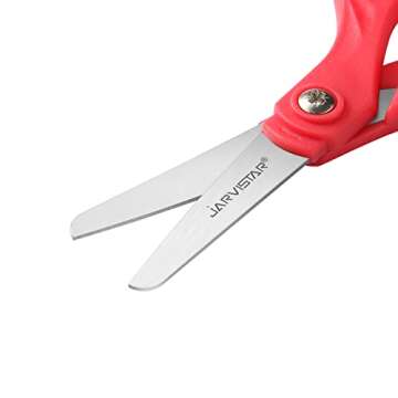JARVISTAR 4 Pack Blunt Kids Scissors: 5.5” Small Safety Stainless Steel Blades with Cover for School Children Students Teachers Classroom Crafting