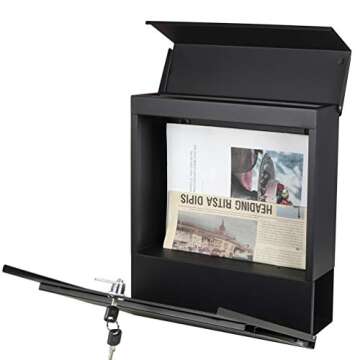 Secure Lockable Mailbox with Keys - Large Capacity Outdoor Solution