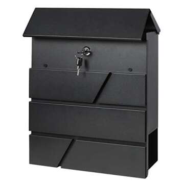 Lockable Outdoor Mailbox with Large Capacity and Keys