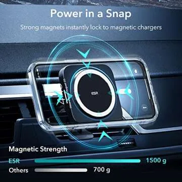 ESR for iPhone 13 Pro Case, Compatible with MagSafe, Shockproof Military-Grade Protection, Yellowing Resistant, Magnetic Phone Case for iPhone 13 Pro, Classic Hybrid Case (HaloLock), Clear