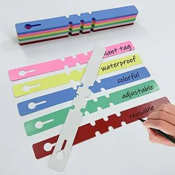 Mziart 120Pcs Colorful Adjustable Plant Labels Tags Wrap Around