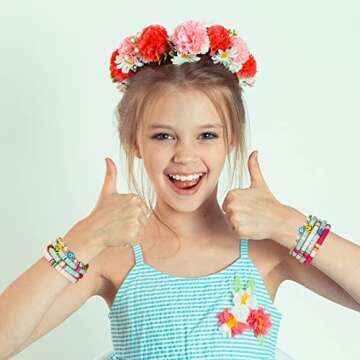 ZZLWAN Preppy Friendship Bracelets for Girls - Gift Set