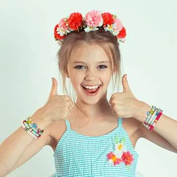 ZZLWAN Preppy Friendship Bracelets for Girls - Gift Set