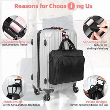 Exshoiu Luggage Hook Strap for Hands-Free Travel