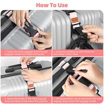 Exshoiu Luggage Hook Strap for Hands-Free Travel