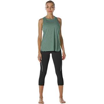 icyzone Workout Tank Tops for Women - Running Muscle Tank Sport Exercise Gym Yoga Tops Athletic Shirts(Pack of 3)(S, White/Green/Pistachio Green)