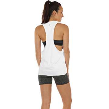 icyzone Workout Tank Tops for Women - Running Muscle Tank Sport Exercise Gym Yoga Tops Athletic Shirts(Pack of 3)(S, White/Green/Pistachio Green)