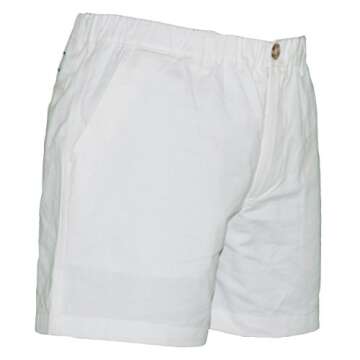 Meripex Apparel Men's 4" Inseam Casual Stretch Short Shorts (Ivory, Small)