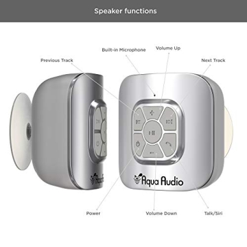 Waterproof Bluetooth Shower Speaker with 10H Playtime & Mic