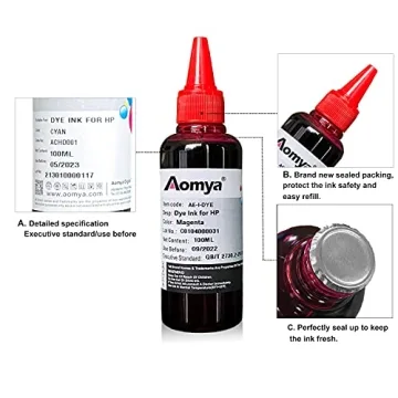 Aomya Ink Refill Kit for HP Printers - 100ml