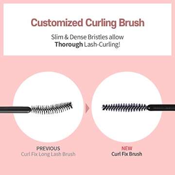 ETUDE Curl Fix Mascara #1 Black | A curl fix mascara that keeps fine eyelashes powerfully curled up for 24 hours by ETUDE's own Curl 24H Technology, Korean Makeup, Kbeauty, Perfect for Gift