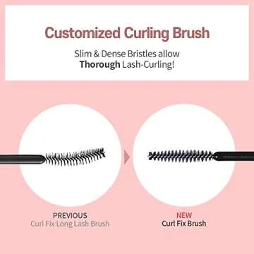 ETUDE Curl Fix Mascara #1 Black | A curl fix mascara that keeps fine eyelashes powerfully curled up for 24 hours by ETUDE's own Curl 24H Technology, Korean Makeup, Kbeauty, Perfect for Gift