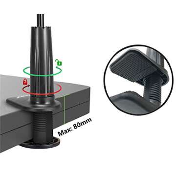 ZTON Universal Cell Phone Holder, Universal Mobile Phone Stand, Lazy Bracket, Flexible Long Arms Clip Mount for iPhone, LG, etc.in Office Bedroom Desktop.(Black)