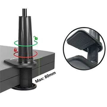 ZTON Universal Cell Phone Holder, Universal Mobile Phone Stand, Lazy Bracket, Flexible Long Arms Clip Mount for iPhone, LG, etc.in Office Bedroom Desktop.(Black)