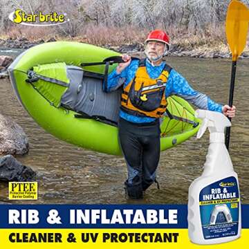 STAR BRITE Rib & Inflatable Boat Cleaner & UV Protectant Spray - Lift Dirt, Grime & Restore Color While Protecting Against Salt Deposits, Stains & Sun Damage 32 OZ (097232)