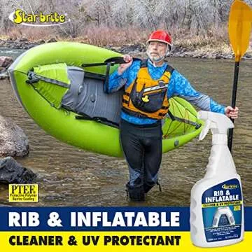 STAR BRITE Rib & Inflatable Boat Cleaner & UV Protectant Spray - Lift Dirt, Grime & Restore Color While Protecting Against Salt Deposits, Stains & Sun Damage 32 OZ (097232)