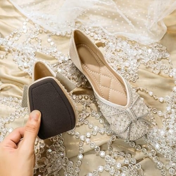 Gloritmo Square Toe Rhinestone Flats for All Occasions