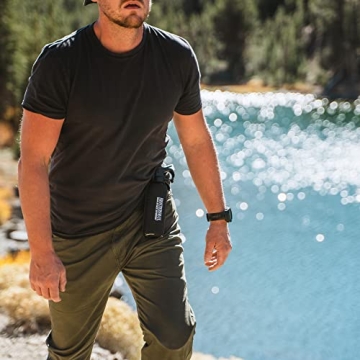 SABRE Frontiersman 7.9 oz. Bear Spray, Maximum Strength 2.0% Major Capsaicinoids, Powerful 30 ft. Range Deterrent, Outdoor Camping & Hiking Protection, Quick Draw Holster Multipack Options