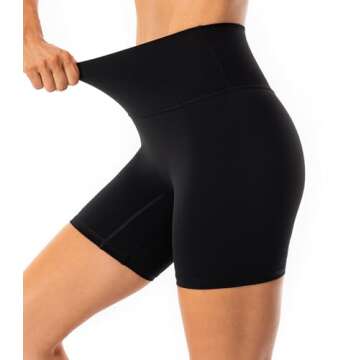 Lavento Women's All Day Soft Yoga Shorts for Comfort