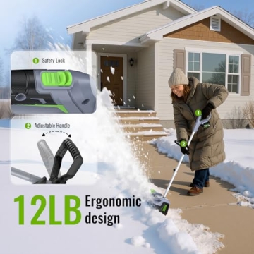 Cordless Snow Shovel, Electric Snow Blower 20V 4Ah