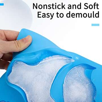 Beasea Dinosaur Soap Mold, 2 Pack 3D Silicone Mat Mini Chocolate Cake Fondant Candy Cookie Baking Making Clay Ice DIY Hard Resin Gummy Cube Tray Set Decoration Handmade Craft Bear Shape