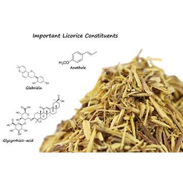 Licorice Root Tea 1LB (16Oz) 100% CERTIFIED Organic Licorice Root Cut and Sifted (Glycyrrhiza glabra), in 1 lbs. Bulk Resealable Kraft BPA free Bags from U.S. Wellness Naturals