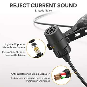 MAONO Lavalier Microphone 2 Pack Omnidirectional Dual Lapel Clip-on Mic for Recording, Interview, Podcast, Video, YouTube, Skype, Compatible with iPhone, Smartphone, Computer, Tablet, AU-404