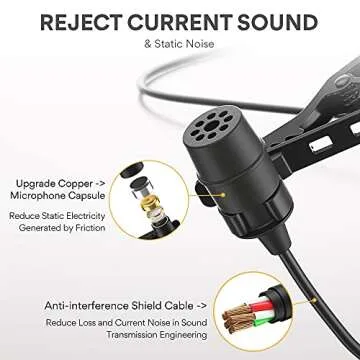MAONO Lavalier Microphone 2 Pack Omnidirectional Dual Lapel Clip-on Mic for Recording, Interview, Podcast, Video, YouTube, Skype, Compatible with iPhone, Smartphone, Computer, Tablet, AU-404