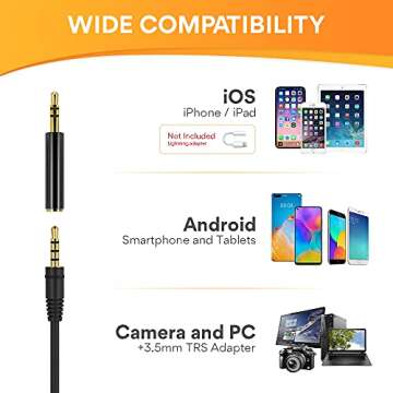 MAONO Lavalier Microphone 2 Pack Omnidirectional Dual Lapel Clip-on Mic for Recording, Interview, Podcast, Video, YouTube, Skype, Compatible with iPhone, Smartphone, Computer, Tablet, AU-404