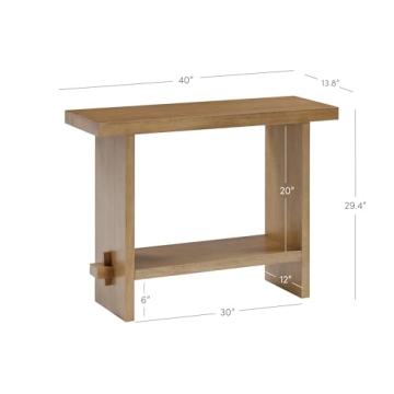 Nathan James Virgo Wood Accent Storage Console Sofa Table