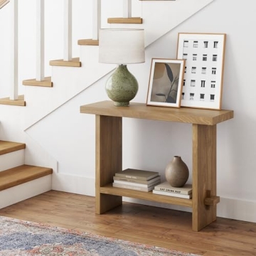 Nathan James Virgo Wood Accent Storage Console Sofa Table