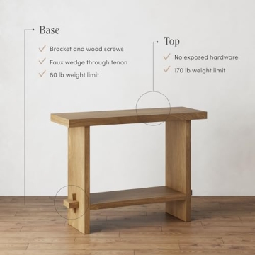 Nathan James Virgo Wood Accent Storage Console Sofa Table