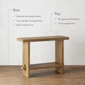 Nathan James Virgo Wood Accent Storage Console Sofa Table