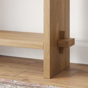 Nathan James Virgo Wood Accent Storage Console Sofa Table
