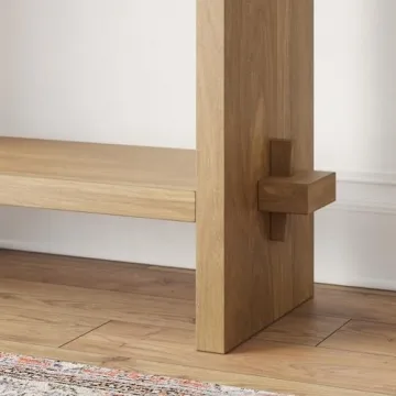 Nathan James Virgo Wood Accent Storage Console Sofa Table