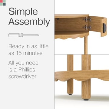 Scalloped Half Moon Console Table - Stylish Entryway Decor