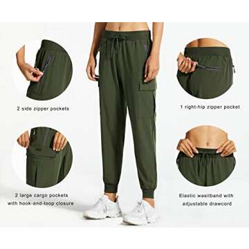 Libin Women's Cargo Joggers Lightweight Quick Dry Hiking Pants Athletic Workout Lounge Casual Outdoo...