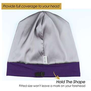 FocusCare Satin Lined Sleep Cap for Black Women