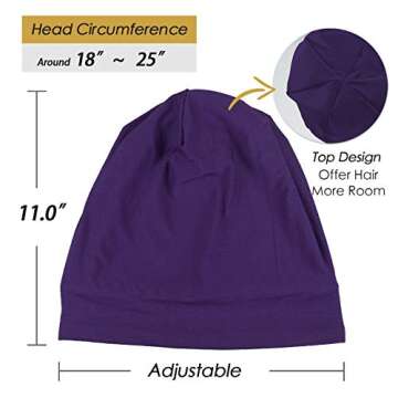 FocusCare Satin Lined Sleep Cap for Black Women