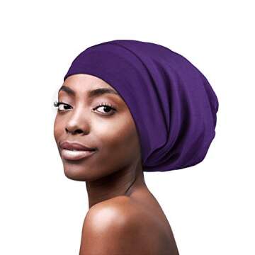 FocusCare Satin Lined Sleep Cap for Black Women