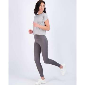 Real Essentials Women's Crop Tops 5 Pack - Activewear