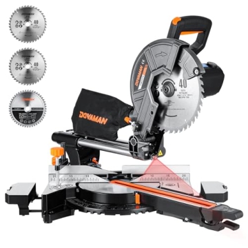 DOVAMAN 10 inch Sliding Compound Miter Saw - Precision Cutting