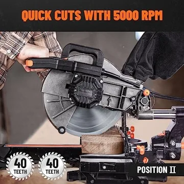 DOVAMAN 10 inch Sliding Compound Miter Saw - Precision Cutting