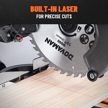DOVAMAN 10 inch Sliding Compound Miter Saw - Precision Cutting